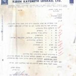 מכתב קרן קימת לישראל על משלוח בולים וחוברות ללשכת הקהק"ל בבנגזי, 1945